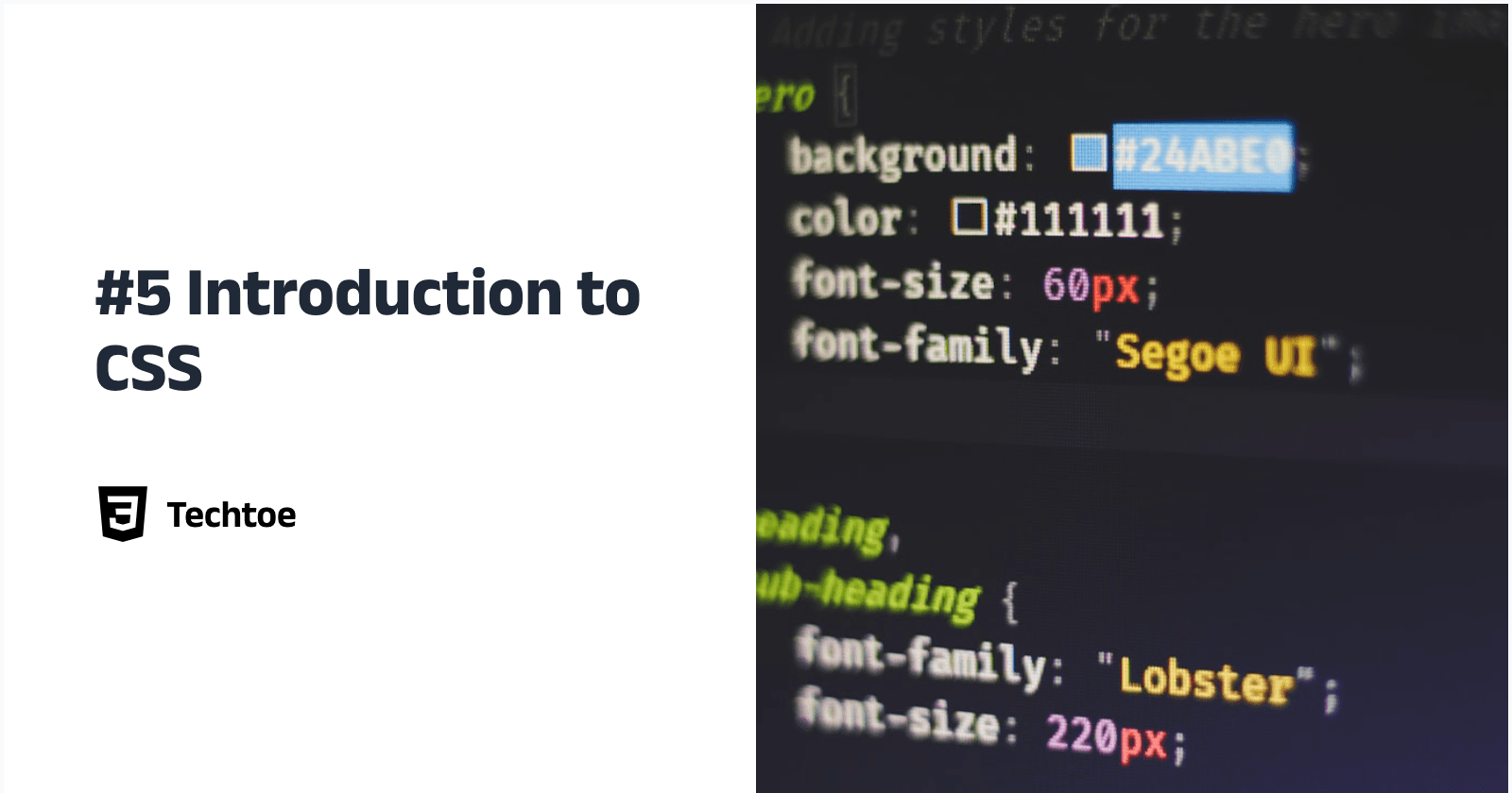 #5 Introduction to CSS